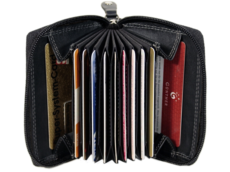 Kartentasche mit Reißverschluss aus Leder von HPC HPC Lederwaren